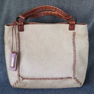 ANTONIO MELANI Women's Hand Bag Calf Hair Primitive Stitch Magnetic Closure Flaw